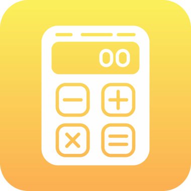 Düz stil izole edilmiş arkaplanda hesap makinesi simgesi. hesap makinesi sembolü