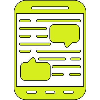 Konuş. Web simgesi basit illüstrasyon