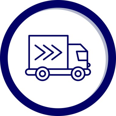 Bir kamyon simgesinin vektör çizimi