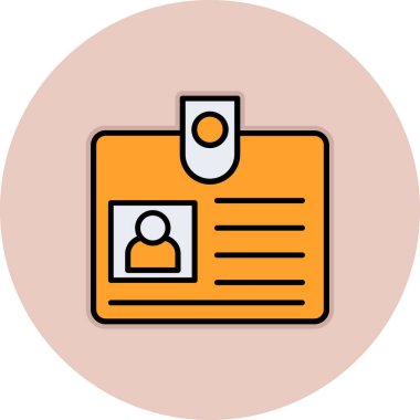 Kimlik kartı simgesi, vektör illüstrasyon tasarımı