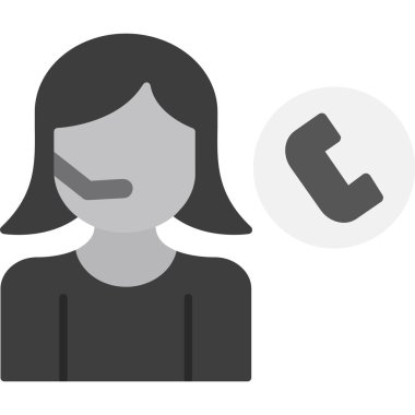 Müşteri servis simgesi vektör illüstrasyonu