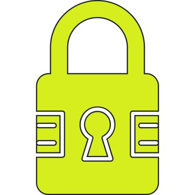 Kilit. Web simgesi basit illüstrasyon