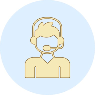 Operatör. Web simgesi basit illüstrasyon