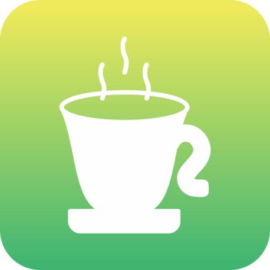 kahve fincanı simgesi yeşil vektör