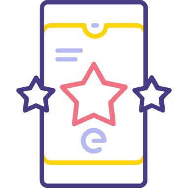 mobil uygulama. Web simgesi basit illüstrasyon