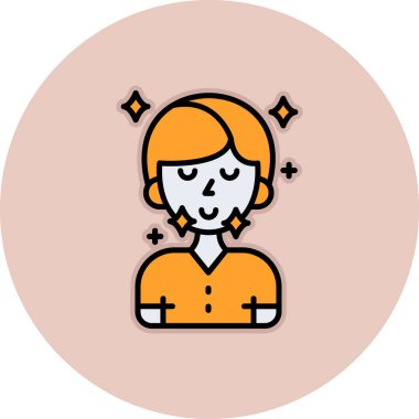 Moda tarzında izole edilmiş kadın simgesi