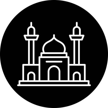 Cami simgesinin vektör illüstrasyonu