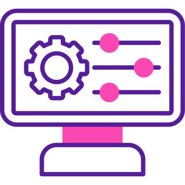 Bilgisayar monitörü. Basit resimleme