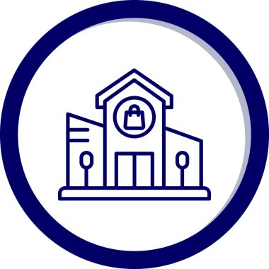 Ev. Web simgesi basit illüstrasyon