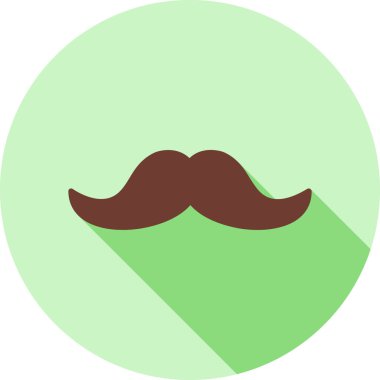 Bıyık. Web simgesi basit illüstrasyon