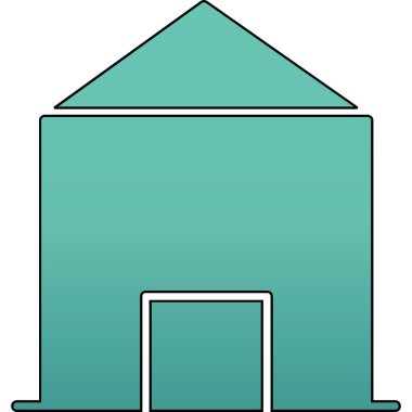 Bina. Web simgesi basit illüstrasyon