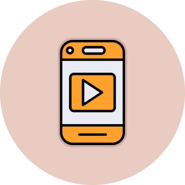 akıllı telefon simgesi vektör illüstrasyonu