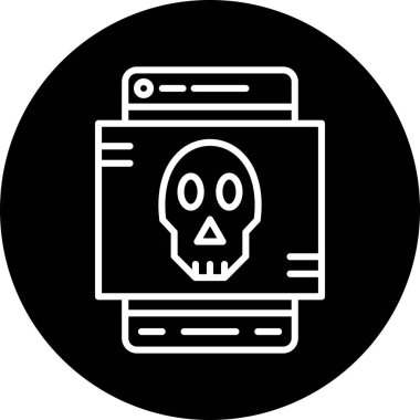 Ölü bir kafatası simgesinin vektör çizimi