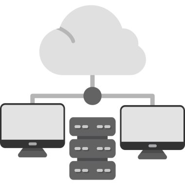 bilgisayar ağ simgesi vektör illüstrasyon tasarımı