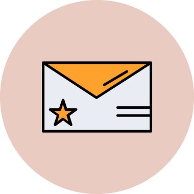 e-posta vektörü düz renk simgesi