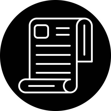 belge simgesi, vektör çizimi