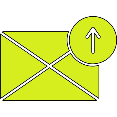 Posta simgesi soyut arkaplanda izole edildi