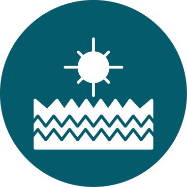 Güneş simgesinin vektör illüstrasyonu