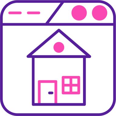 Ev simgesinin vektör illüstrasyonu