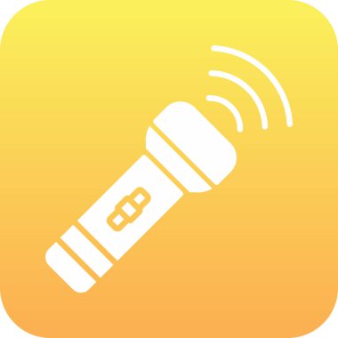 Mikrofon simgesinin vektör illüstrasyonu