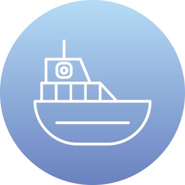 Gemi simgesi vektör illüstrasyonu