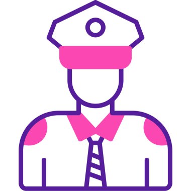 Pembe takım elbiseli bir adamın vektör çizimi