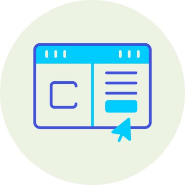 Bir web simgesinin vektör illüstrasyonu