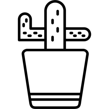 Kaktüs. Web simgesi basit illüstrasyon
