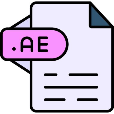 Dosya biçim simgesinin vektör illüstrasyonu