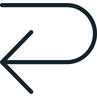 ok yönü simgesi ana hat biçiminde