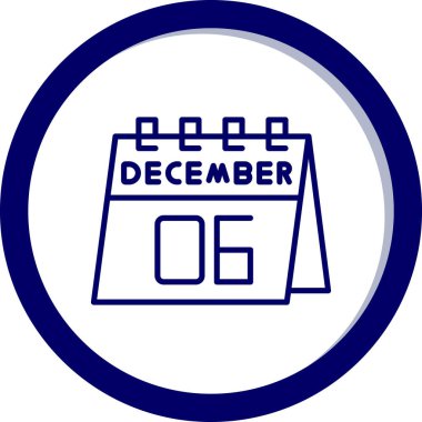 Bir takvim simgesinin vektör illüstrasyonu