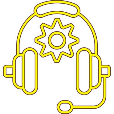 Kulaklık. Web simgesi basit tasarım