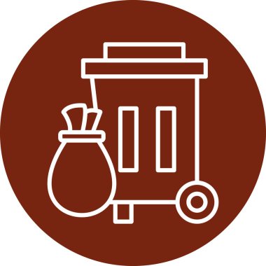 Moda biçimi izole edilmiş arkaplanda çöp kutusu simgesi