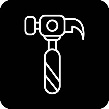 Beyaz arka plan üzerinde çekiç simgesi. Vektör çizim.