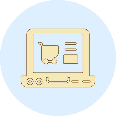 vektör çevrimiçi dükkan simgesi