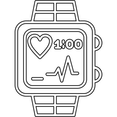 Kalp hızı simgesi, anahat stili