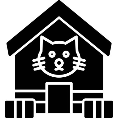 Kedi. Web simgesi basit illüstrasyon