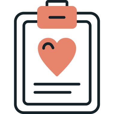 Kalp panosu simgesi. Web için kalp vektör simgelerinin özet çizimi.