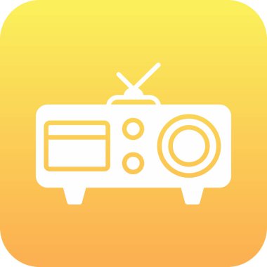 Kişisel ve ticari için vektör radyo simgesi.