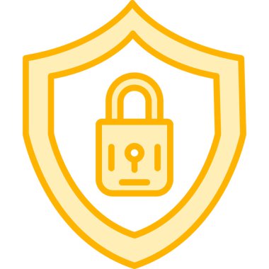 güvenlik kilidi ikon vektör illüstrasyonu