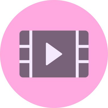 video. Web simgesi basit illüstrasyon