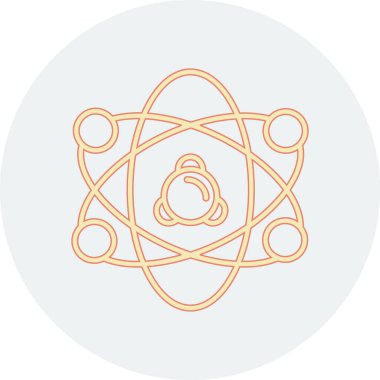 Atom simgesinin vektör illüstrasyonu