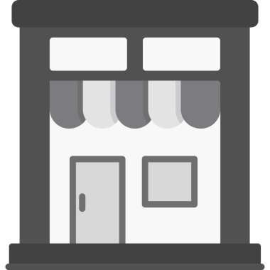 Dükkan. Web simgesi basit illüstrasyon