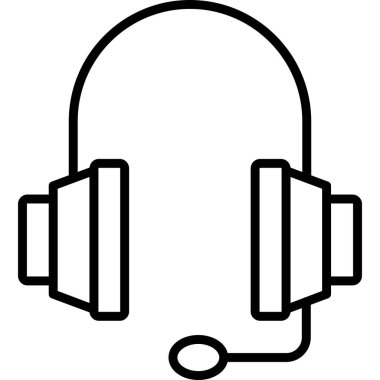 kulaklık simgesi vektör illüstrasyonu