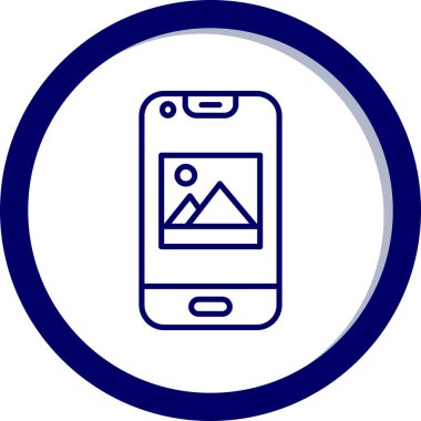 Mobil kutsal kişilerin resmi, vektör çizim