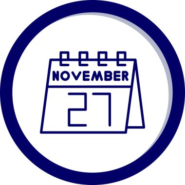 Kasım 'ın 27' si bir günlük takvimde.