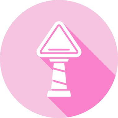 Trafik İşareti simgesi, vektör illüstrasyonu