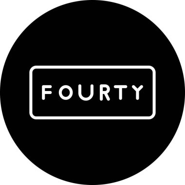 dört numara beş siyah ve beyaz daire logosu tasarımı.