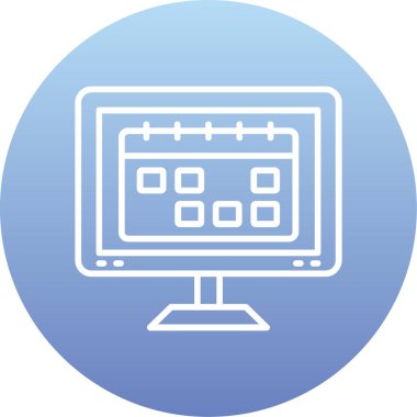 Bilgisayar. Web simgesi basit illüstrasyon