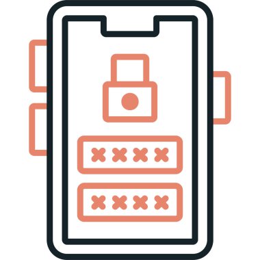 Şifre. Web simgesi basit illüstrasyon